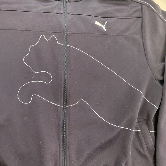 Puma Sport Lifestyle Track Jacket Men’s XL Blue Full Zip Warmup - Picture 2 of 8